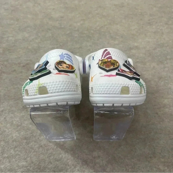 CROCS Kids Classic Rainbow High Toddlers White Slip On Shoes Size C5 Toddler - Picture 3 of 13